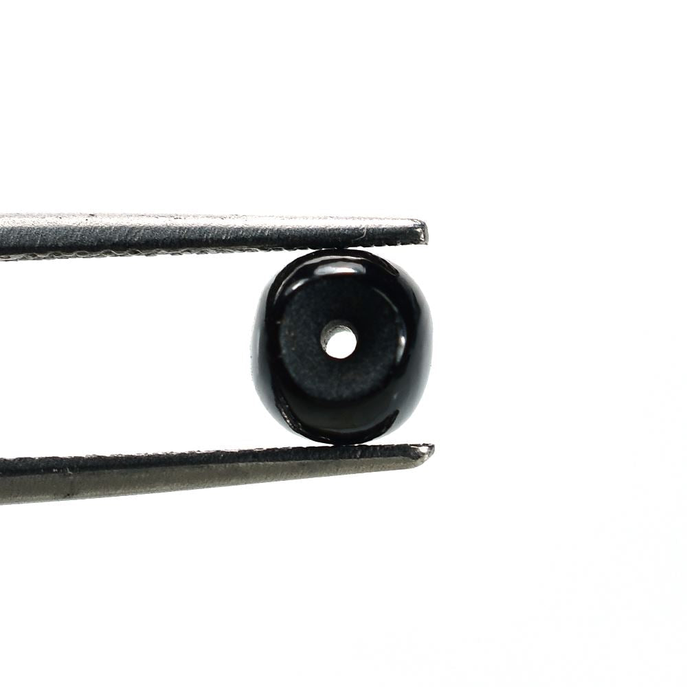 BLACK ONYX PLAIN BON BON SHAPE (BLACK/CLEAN) (FULL DRILL) 6.50X6.00 MM 1.80 Cts.