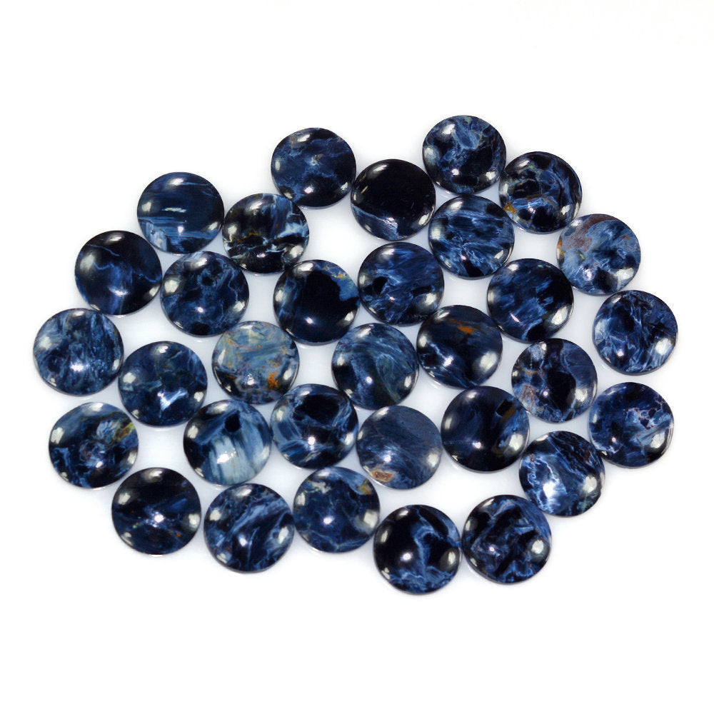 BLUE PIETERSITE ROUND CAB 14.50MM 5.66 Cts.