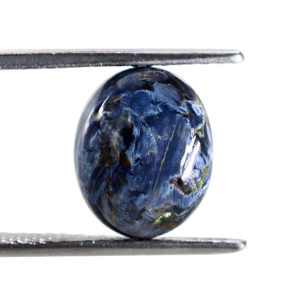 BLUE PIETERSITE OVAL CAB 12X10MM 4.40 Cts.