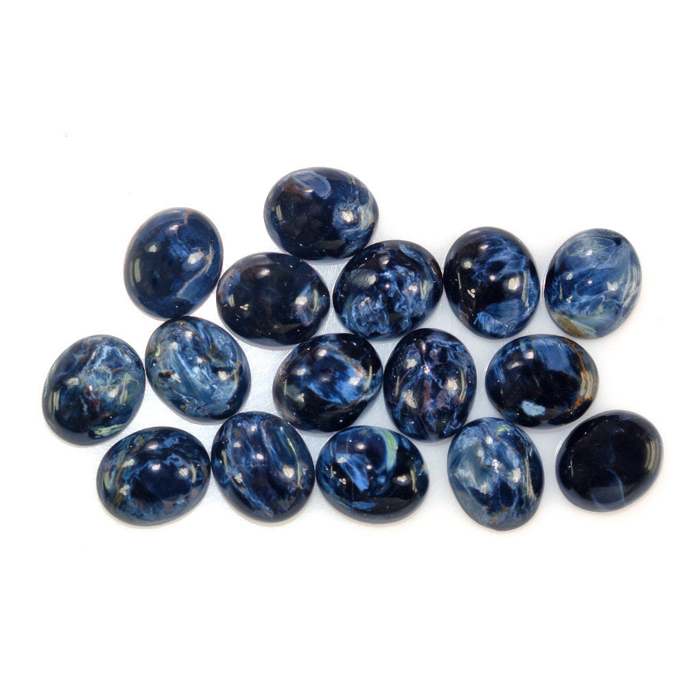 BLUE PIETERSITE OVAL CAB 12X10MM 4.40 Cts.