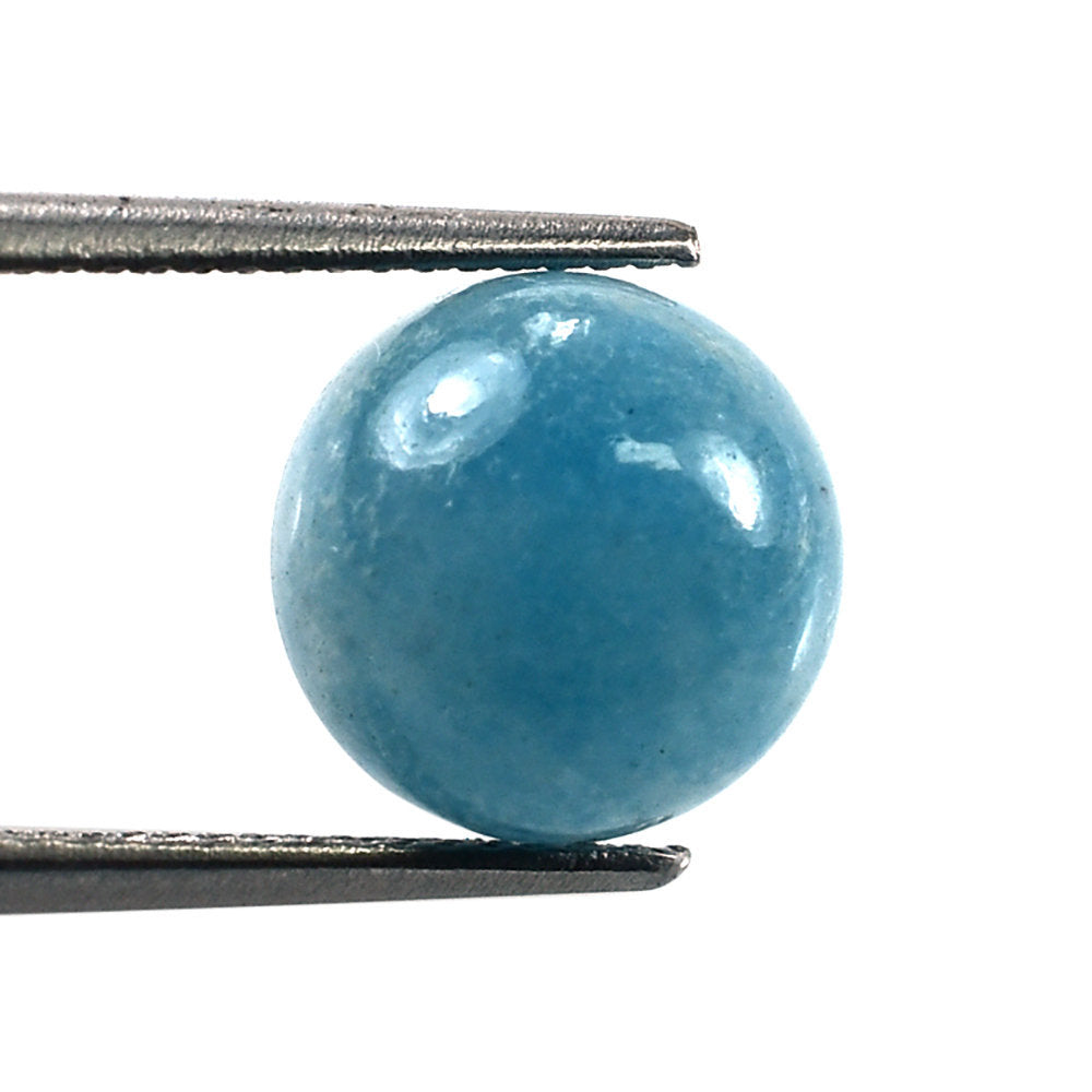 BLUE QUARTZ PLAIN ROUND CAB 10.00MM 4.21 Cts.