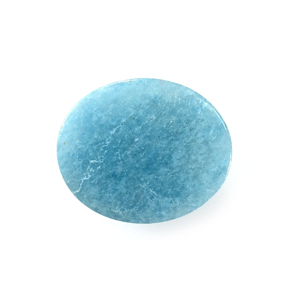 BLUE QUARTZ PLAIN OVAL CAB 12X10MM 5.03 Cts.