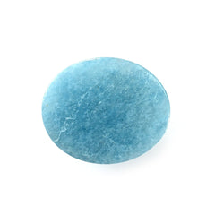 BLUE QUARTZ PLAIN OVAL CAB 12X10MM 5.03 Cts.
