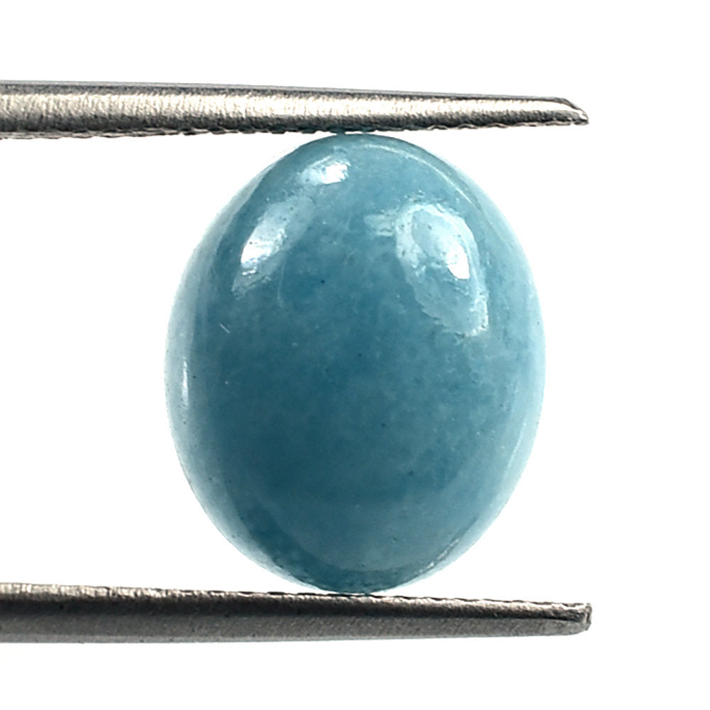 BLUE QUARTZ PLAIN OVAL CAB 12X10MM 5.03 Cts.