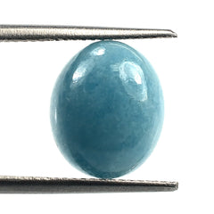 BLUE QUARTZ PLAIN OVAL CAB 12X10MM 5.03 Cts.