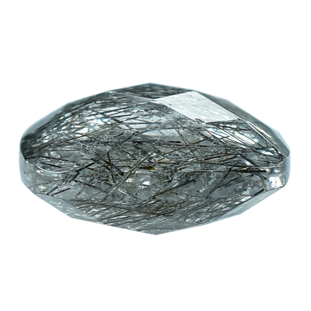 BLACK RUTILE QUARTZ BRIOLETTE CUSHION 12.00MM 6.28 Cts.