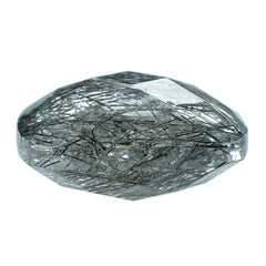 BLACK RUTILE QUARTZ BRIOLETTE CUSHION 12.00MM 6.28 Cts.