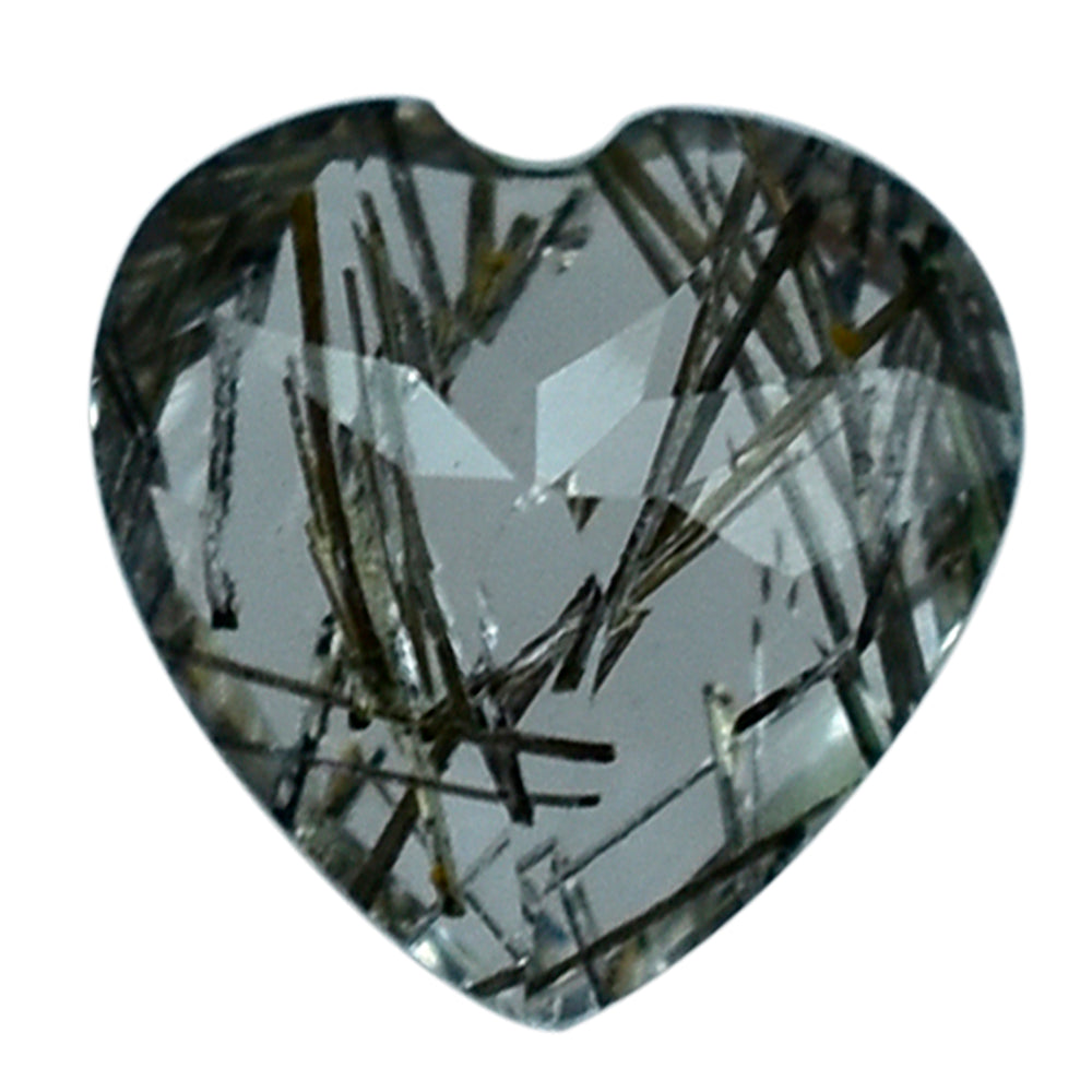 BLACK RUTILE QUARTZ CUT HEART 4MM 0.27 Cts.