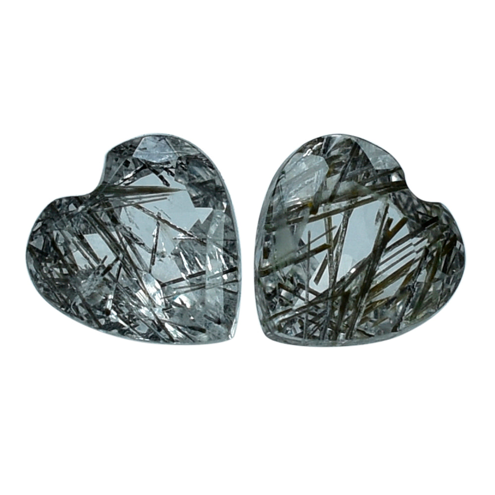 BLACK RUTILE QUARTZ CUT HEART 4MM 0.27 Cts.
