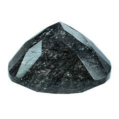 BLACK RUTILE QUARTZ CUT CUSHION 14MM 10.02 Cts.