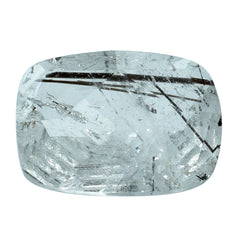 BLACK RUTILE QUARTZ CONCAVE CUSHION (D#6) 14X10MM 5.88 Cts.
