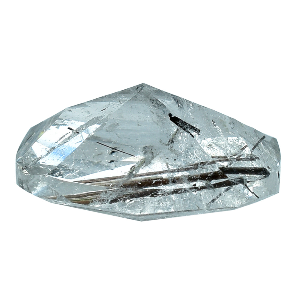 BLACK RUTILE QUARTZ CONCAVE CUSHION (D#6) 14X10MM 5.88 Cts.