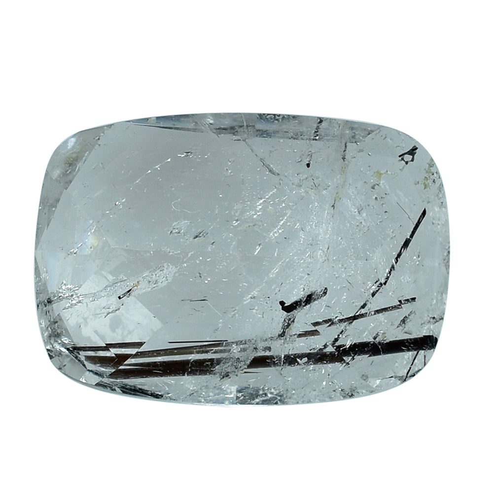 BLACK RUTILE QUARTZ CONCAVE CUSHION (D#6) 14X10MM 5.88 Cts.