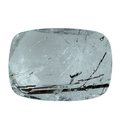 BLACK RUTILE QUARTZ CONCAVE CUSHION (D#6) 14X10MM 5.88 Cts.