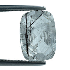 BLACK RUTILE QUARTZ CONCAVE CUSHION (D#6) 14X10MM 5.88 Cts.