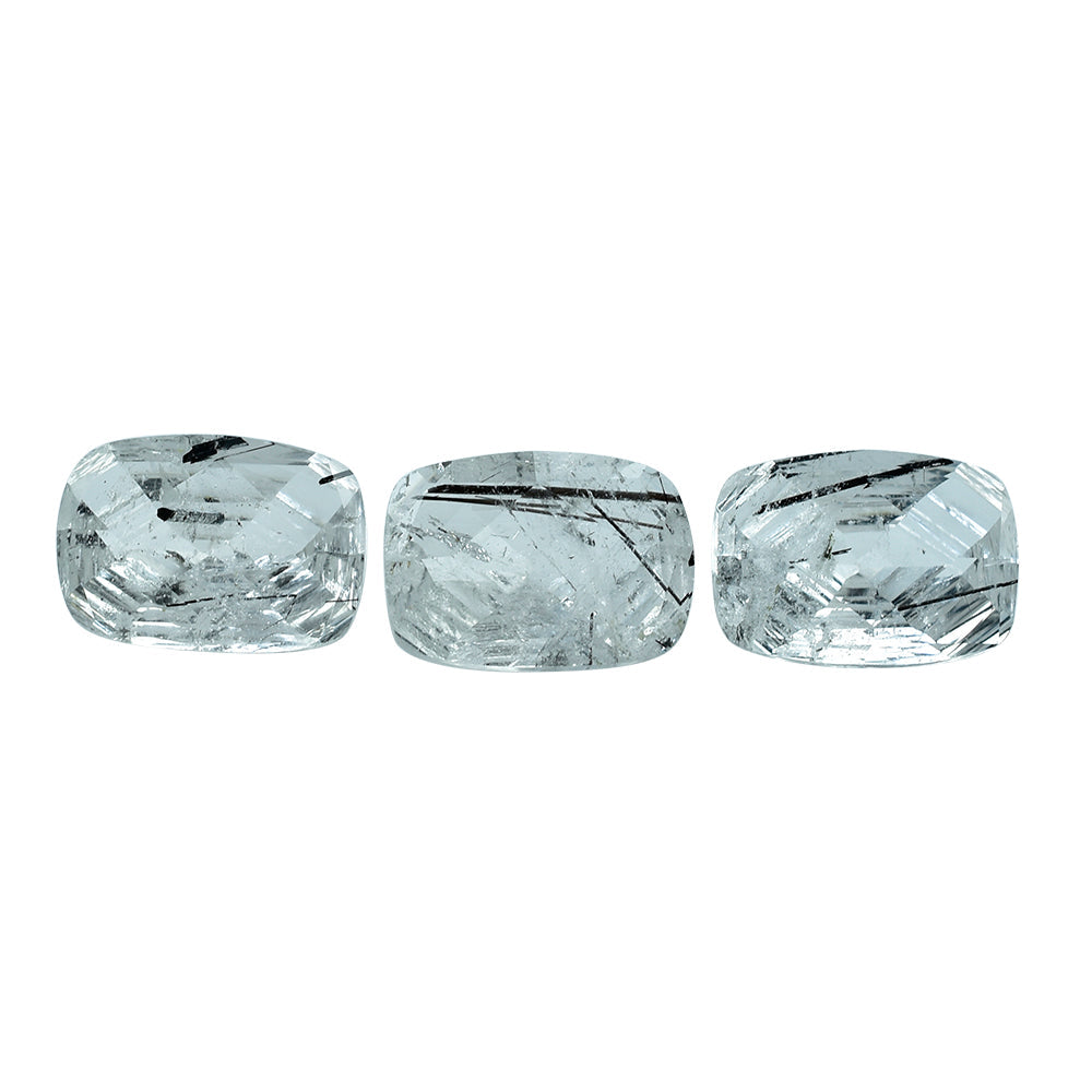 BLACK RUTILE QUARTZ CONCAVE CUSHION (D#6) 14X10MM 5.88 Cts.