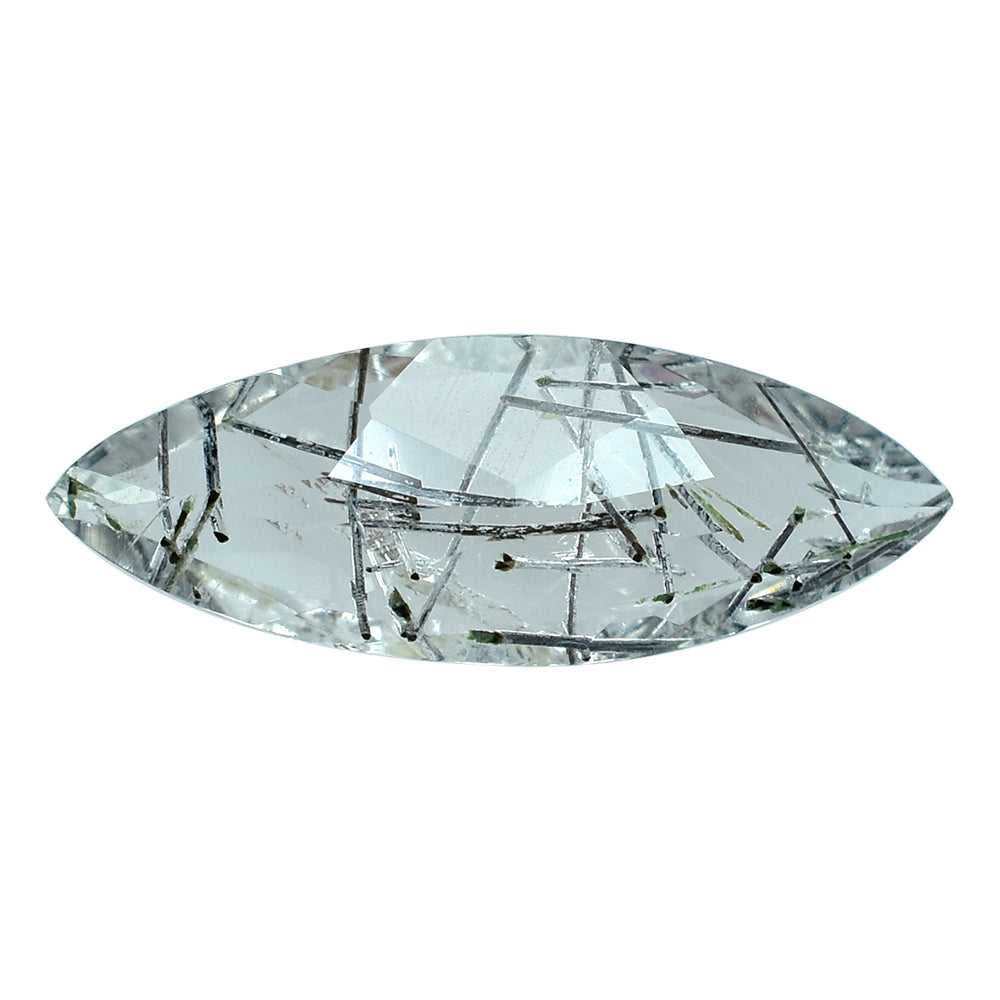 BLACK RUTILE QUARTZ CUT MARQUISE 12.50X4.50MM 0.98Cts.