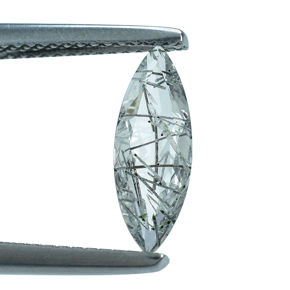 BLACK RUTILE QUARTZ CUT MARQUISE 12.50X4.50MM 0.98Cts.