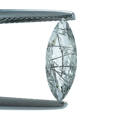 BLACK RUTILE QUARTZ CUT MARQUISE 12.50X4.50MM 0.98Cts.