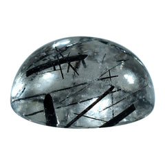 BLACK RUTILE QUARTZ ROUND CAB 14MM (BLACK/SI) 11.03 Cts.