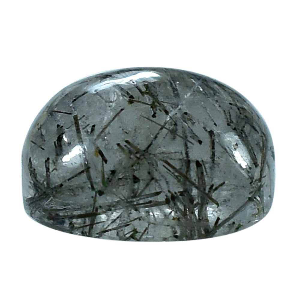 BLACK RUTILE QUARTZ CUSHION CAB 6MM 1.14 Cts.