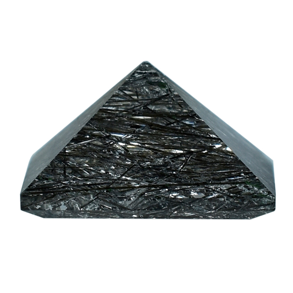 BLACK RUTILE QUARTZ CUT SQUARE 12MM 5.90 Cts.