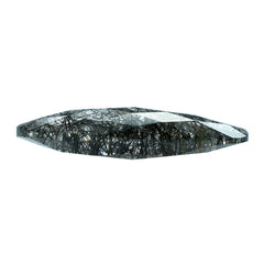 BLACK RUTILE QUARTZ BRIOLETTE OVAL 25X10MM 8.50 Cts.