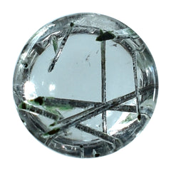 BLACK RUTILE QUARTZ ROUND CAB 4MM 0.26 Cts.