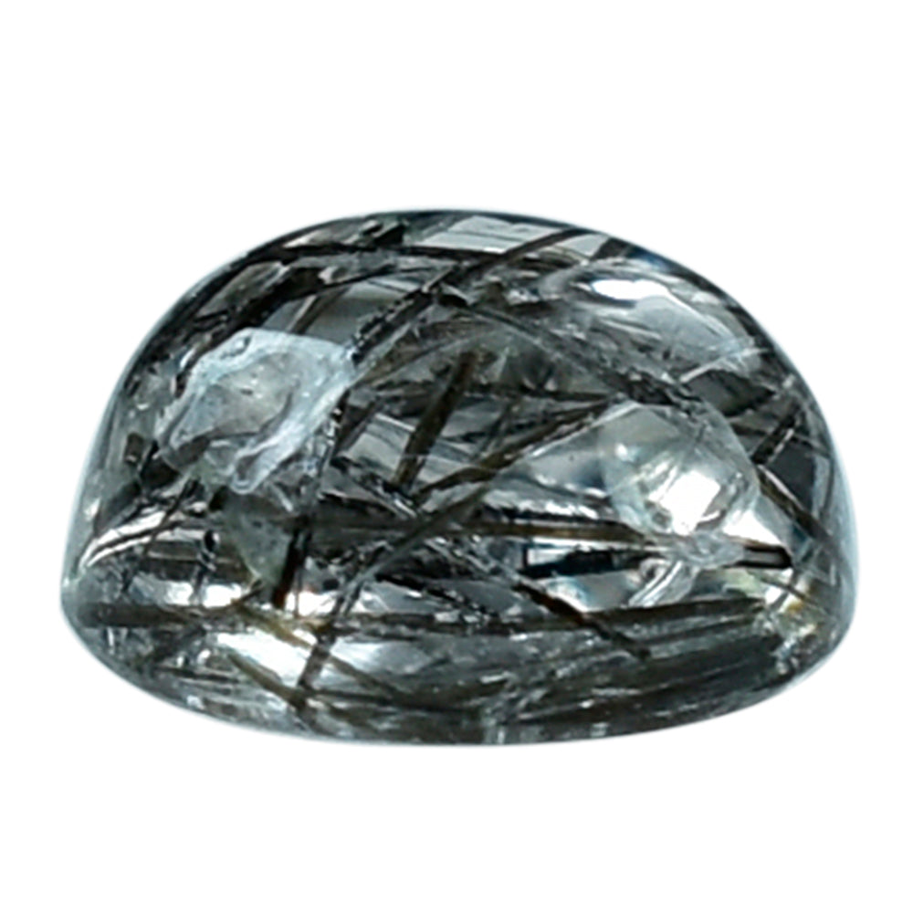 BLACK RUTILE QUARTZ ROUND CAB 4MM 0.27 Cts.