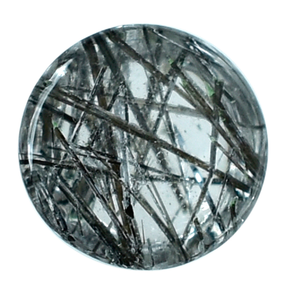 BLACK RUTILE QUARTZ ROUND CAB 4MM 0.27 Cts.