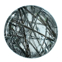 BLACK RUTILE QUARTZ ROUND CAB 4MM 0.27 Cts.