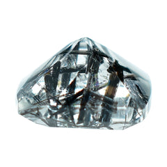 BLACK RUTILE QUARTZ CUT CUSHION 8MM 2.15 Cts.