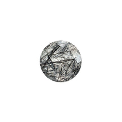BLACK RUTILE QUARTZ MANY RUTILE (MILKY)(HI) CUT ROUND 8.00X8.00 MM 1.83 Cts.