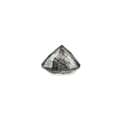 BLACK RUTILE QUARTZ MANY RUTILE (MILKY)(HI) CUT ROUND 8.00X8.00 MM 1.83 Cts.