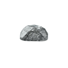 BLACK RUTILE QUARTZ MANY RUTILE CHECKER CUT CUSHION CAB (MILKY)(SI) 8.00X8.00 MM 0.38 Cts.