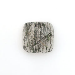 BLACK RUTILE QUARTZ MANY RUTILE (MILKY) CUT CUSHION 8.00X8.00 MM 1.91 Cts.