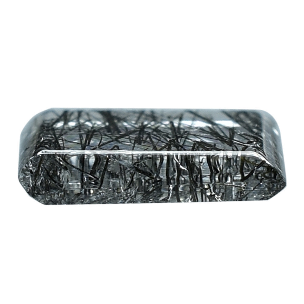 BLACK RUTILE QUARTZ (MANY RUTILE) (TRANSPARENT)(CLEAN) PLAIN SQUARE 10.00X10.00 MM 2.10 Cts.