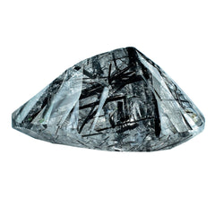 BLACK RUTILE QUARTZ CONCAVE CUT PEAR 20X15 MM  15.22 Cts.