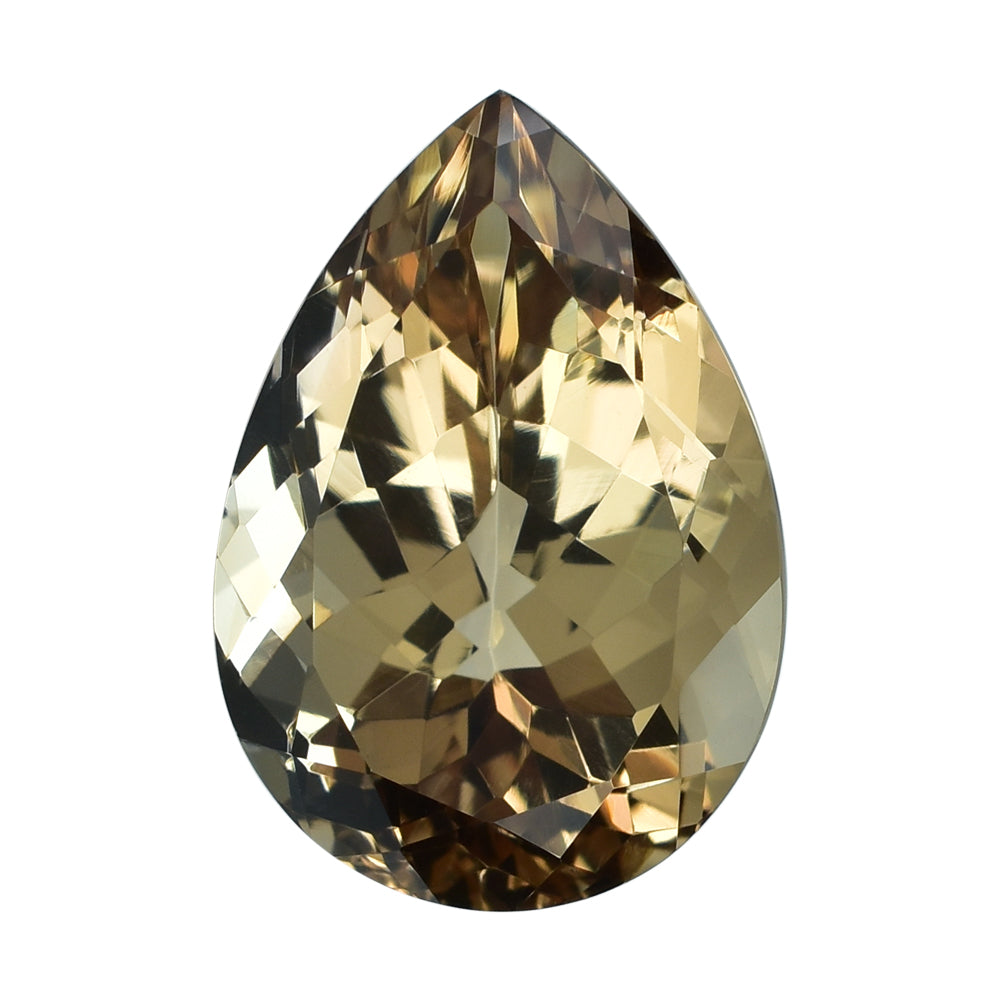 BROWN TOPAZ CUT PEAR (MEDIUM/CLEAN) 20.00X14.00 MM 19.38 Cts.