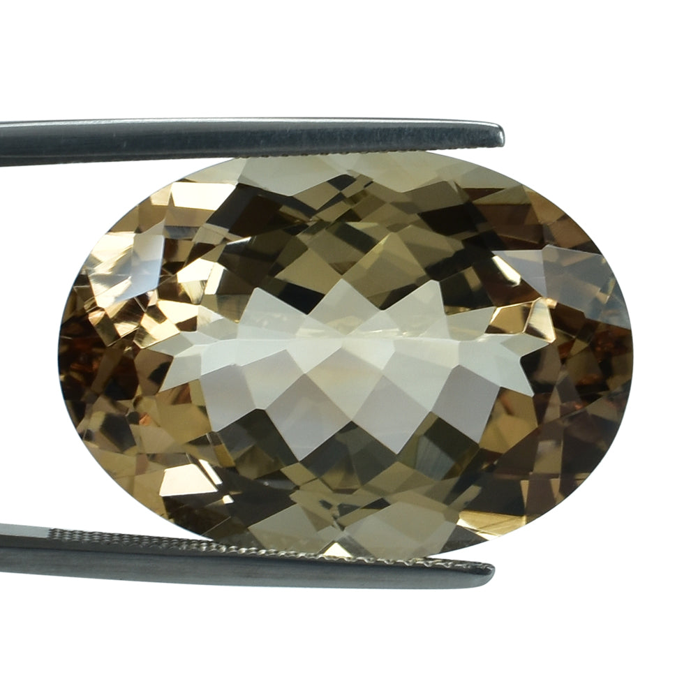 BROWN TOPAZ CUT OVAL (CLEAN) 25.00X18.00 MM 37.91 Cts.