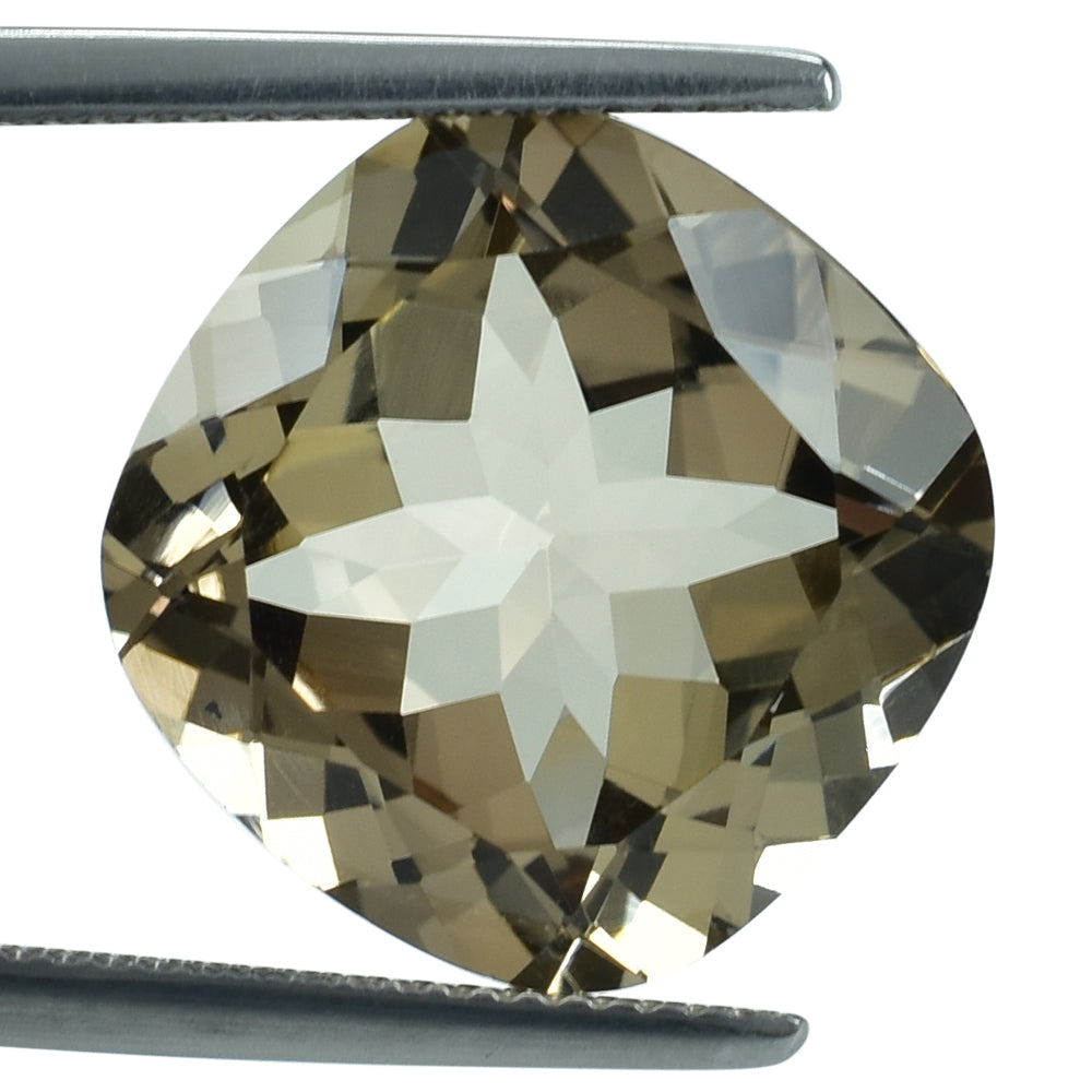 BROWN TOPAZ CUT CUSHION (MEDIUM/CLEAN) 15.00X15.00 MM 14.83 Cts.