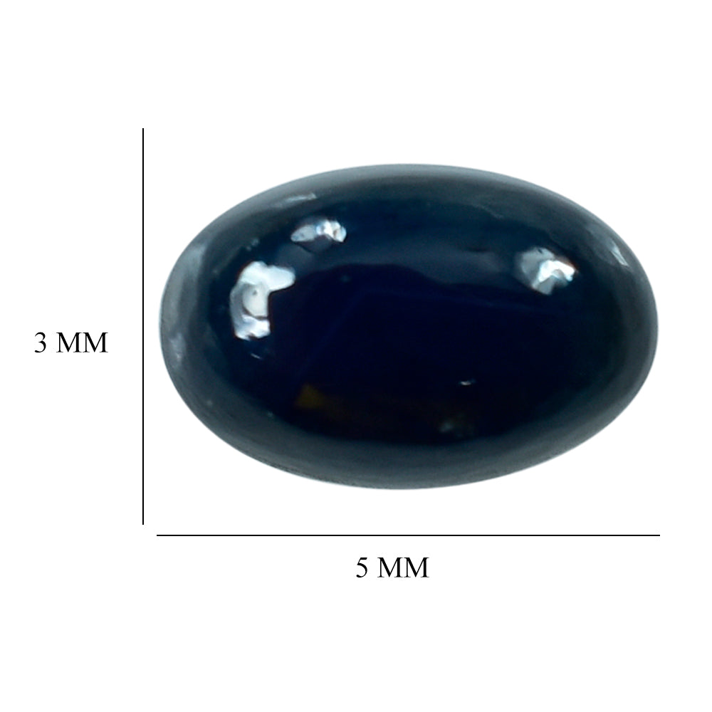 BLUE SAPPHIRE OVAL CAB 5X3MM 0.37 Cts.