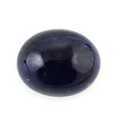 BLUE SAPPHIRE OVAL CAB WITH FROSTED DOMED BOTTOM 10X8MM 5.70 Cts.
