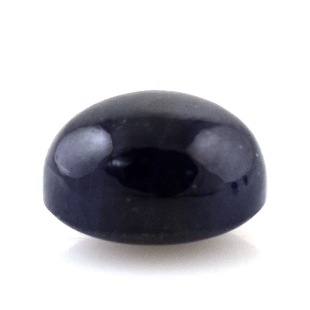 BLUE SAPPHIRE OVAL CAB WITH FROSTED DOMED BOTTOM 10X8MM 5.70 Cts.