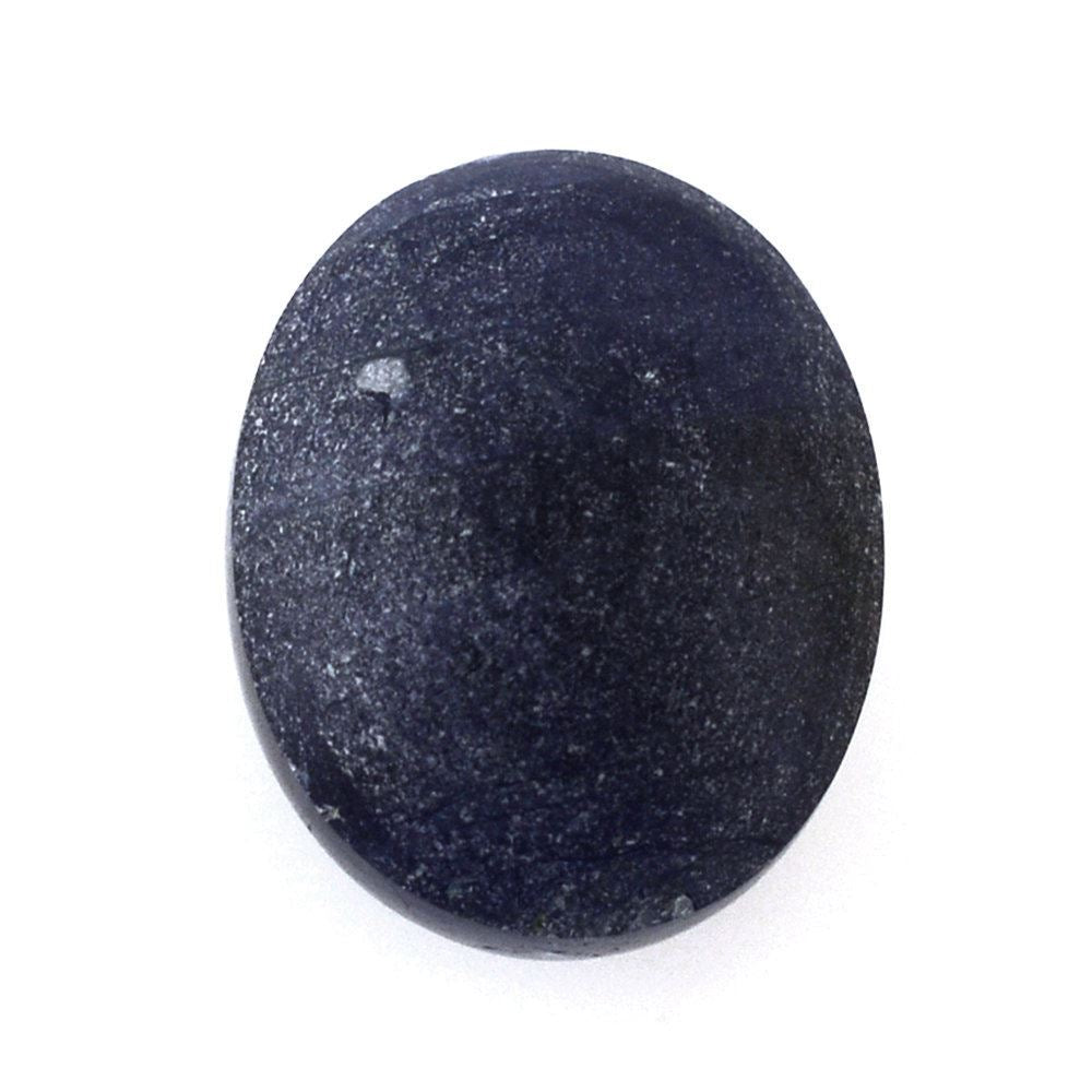 BLUE SAPPHIRE OVAL CAB WITH FROSTED DOMED BOTTOM 10X8MM 5.70 Cts.