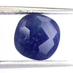 BLUE SAPPHIRE FOOTBALL CUT BRIOLETTE CUSHION 8MM 2.62 Cts.
