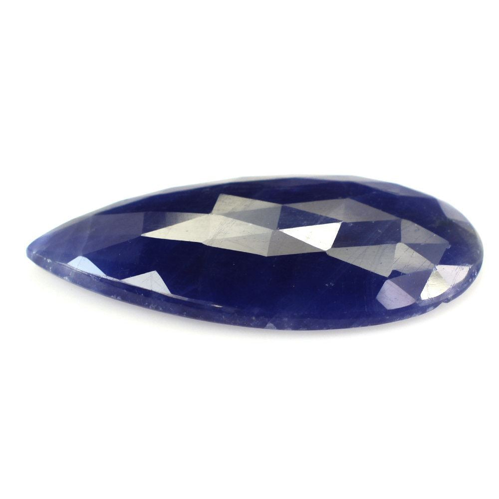 BLUE SAPPHIRE ROSE CUT PEAR CAB 28X18.50MM 18.10 Cts.