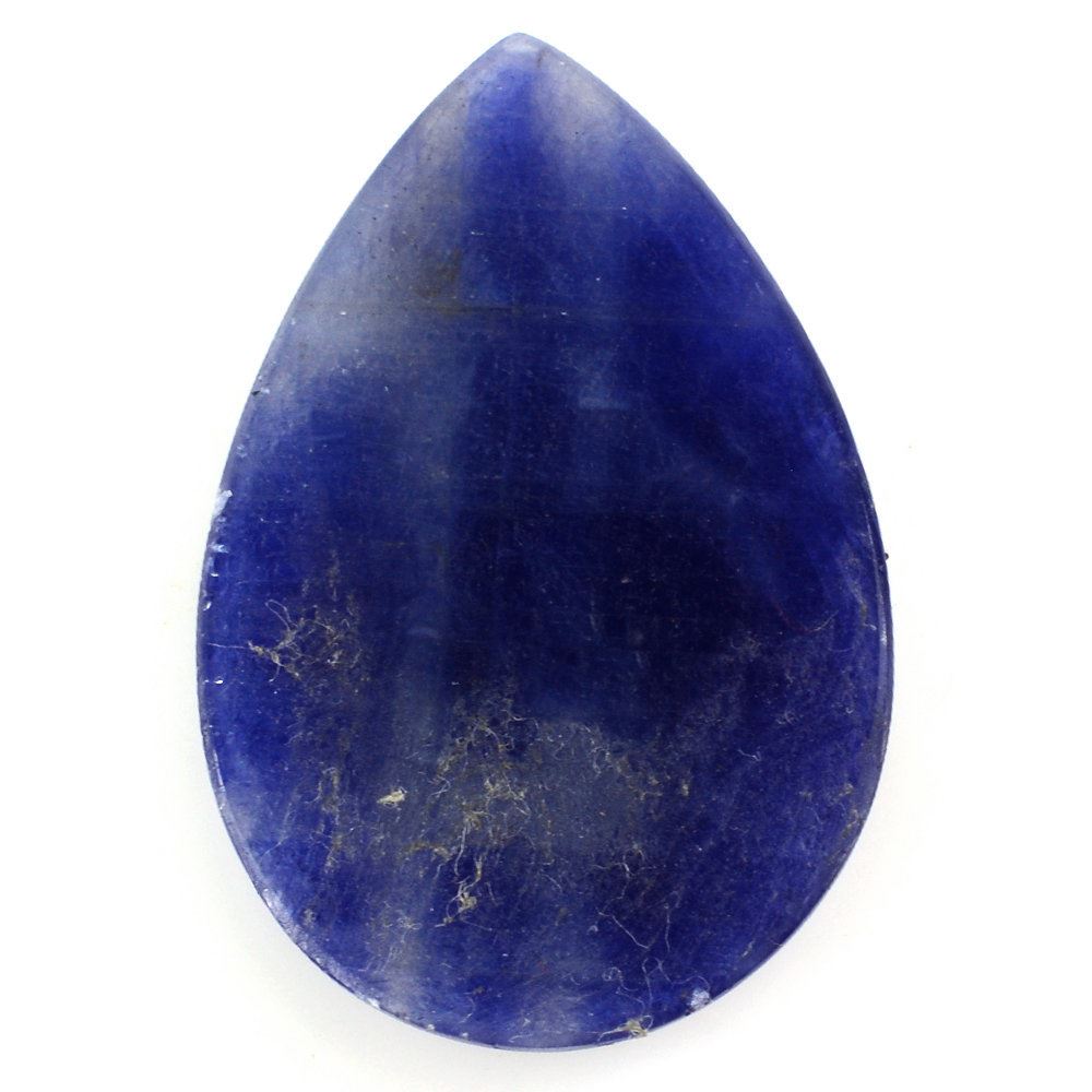BLUE SAPPHIRE ROSE CUT PEAR CAB 27.50X18.50MM 17.60 Cts.