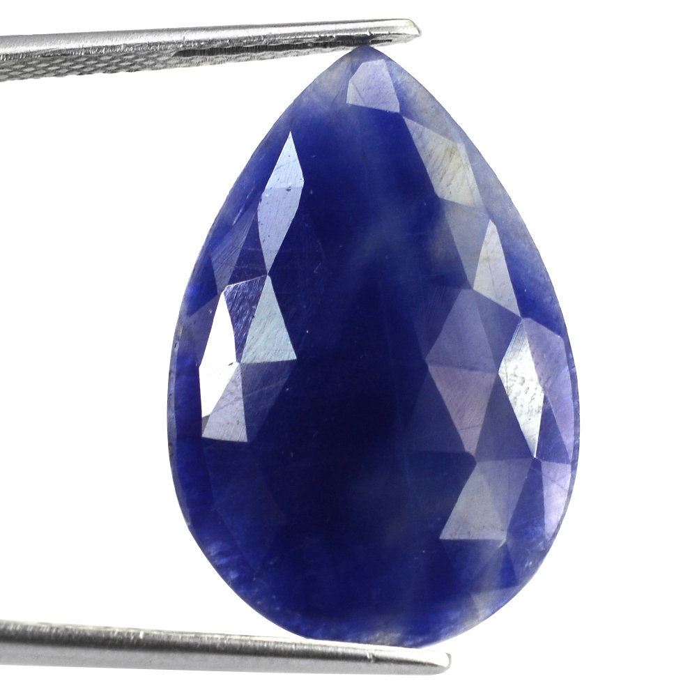 BLUE SAPPHIRE ROSE CUT PEAR CAB 27.50X18.50MM 17.60 Cts.