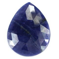 BLUE SAPPHIRE ROSE CUT PEAR CAB 26X20MM 19.15 Cts.